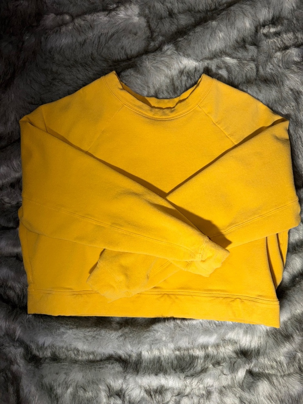 🤎 BORN PRIMITIVE // Cropped Yellow Crewneck Sweatshirt // Size XL
